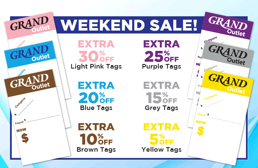 tags for discount based on colors